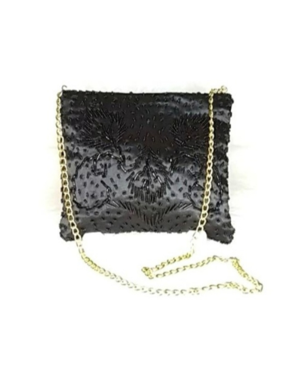 Vintage La Regale Ltd Black Beaded Mini Evening Bag | EUC